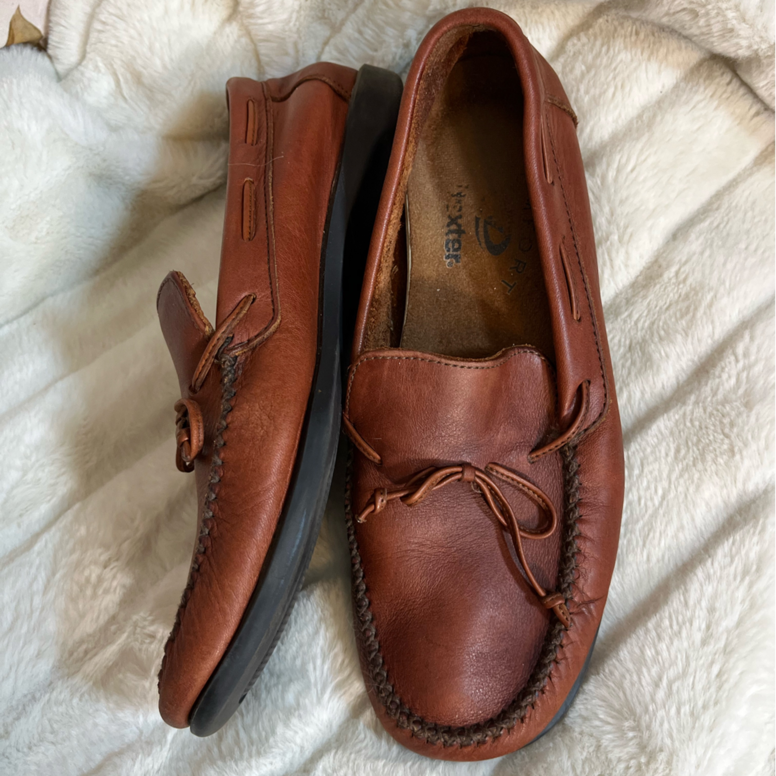 Dexter Comfort Brown Leather Women 8/8.5 Moccasin Boat Comfy Casual Shoe Spring